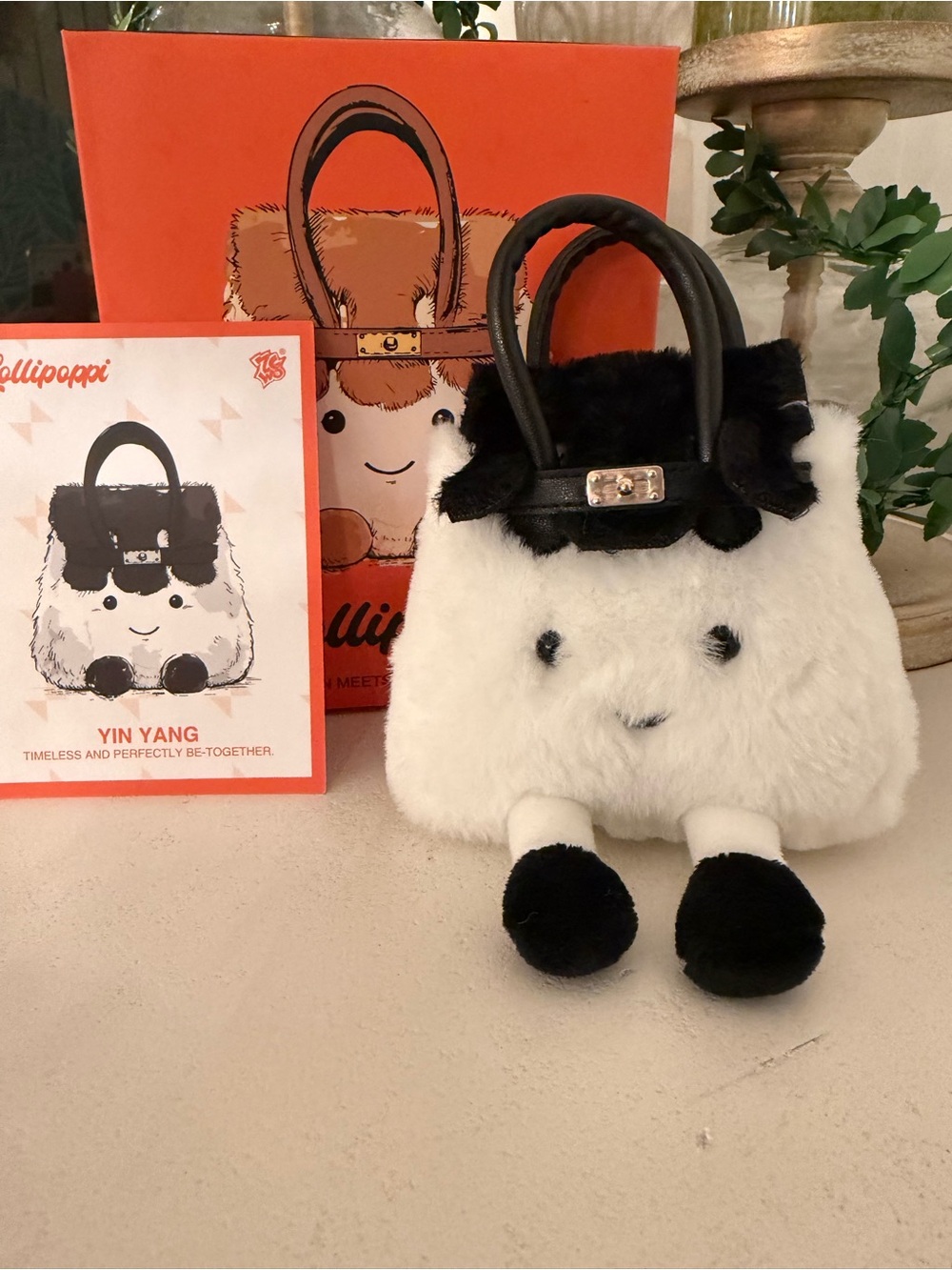 Lollipoppi Plush Plush Bag Charm - Yin Yang